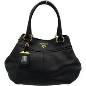 Prada Vitello Dino Tote Bag Black Leather